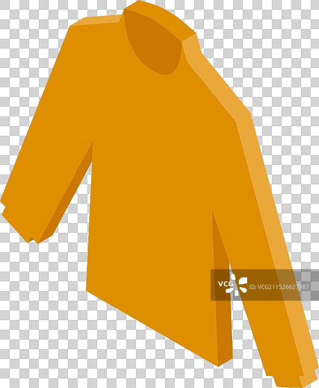 折叠的黄色长袖高领衬衫图片素材