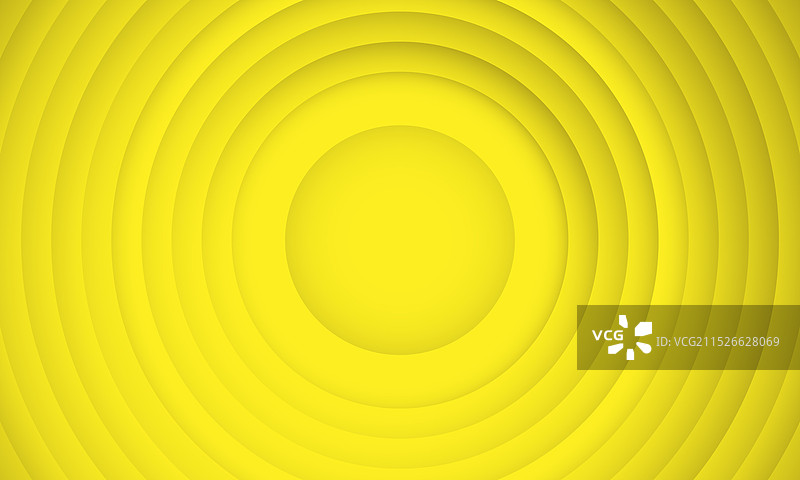 黄色背景上的抽象圆形图层纹理图片素材