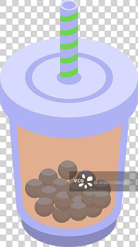 夏天享用的装有奶茶的塑料杯图片素材