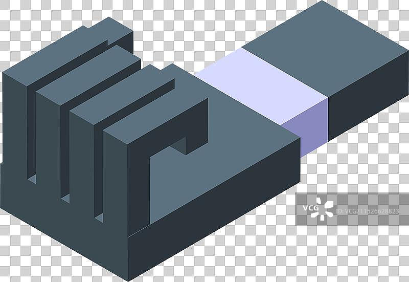 握拳的U盘2.5D效果图片素材