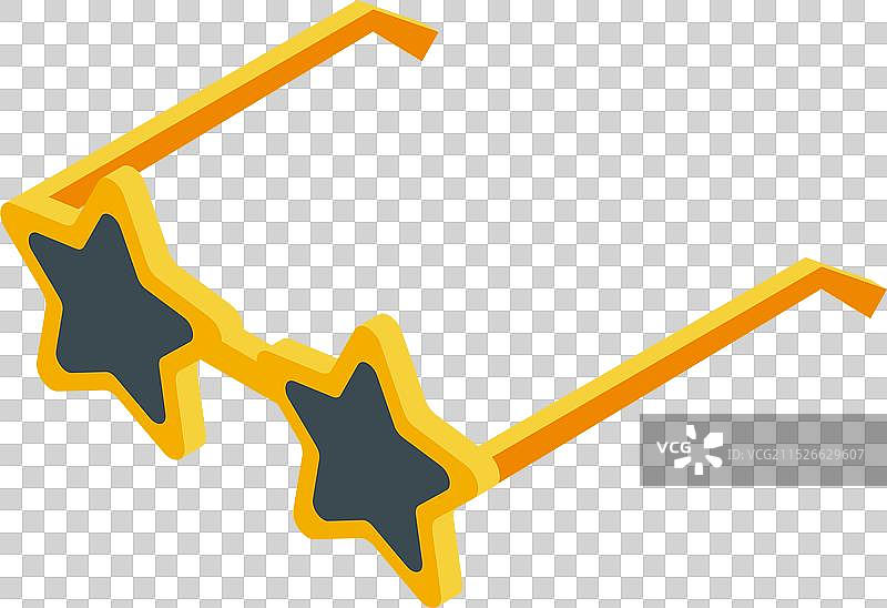 星形镜片派对太阳镜图片素材