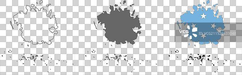 细节丰富的密克罗尼西亚联邦地图图片素材