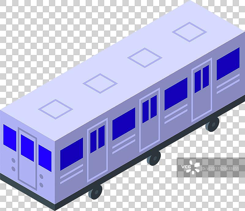 停在铁轨上的现代地铁车厢图片素材