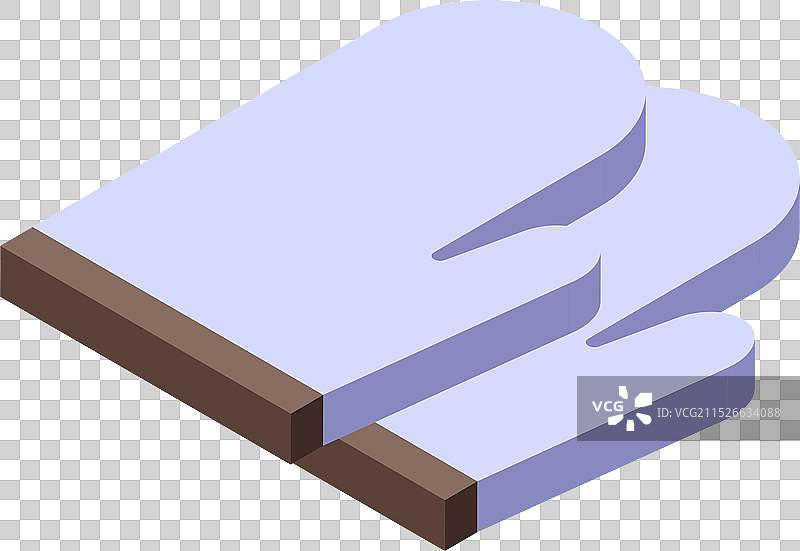 白色背景上的厨房烤箱手套图片素材