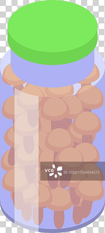 玻璃罐装蜜环菌菇图片素材