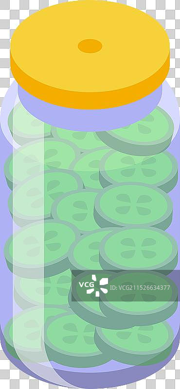 玻璃罐腌制黄瓜片图片素材