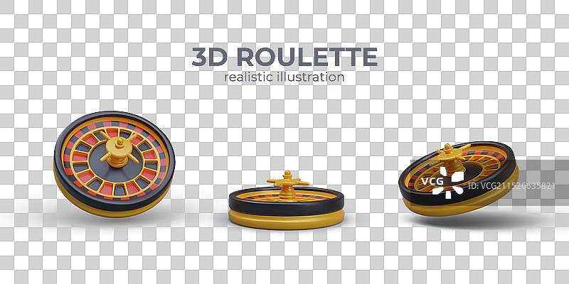 彩色分区逼真轮盘图片素材