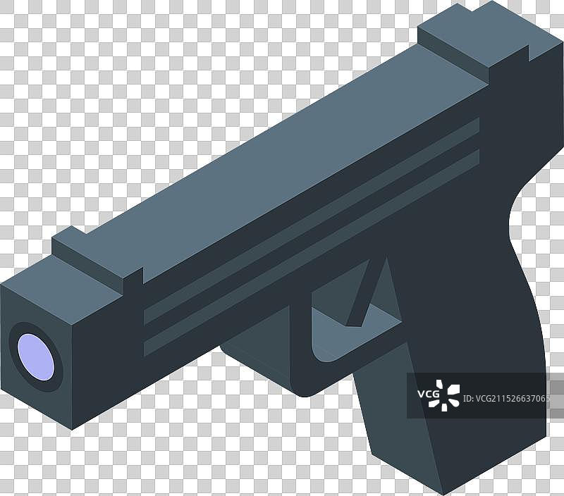 带激光瞄准器的现代手枪图片素材