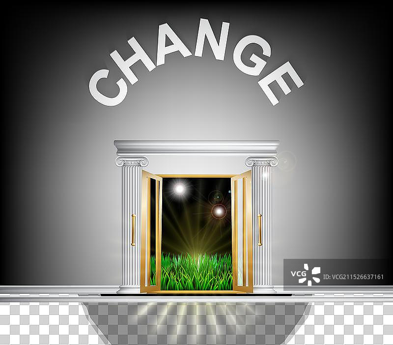 变化的门概念图片素材