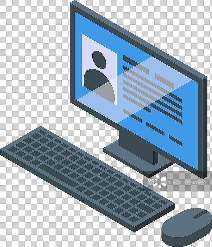 电脑显示用户个人资料图片素材