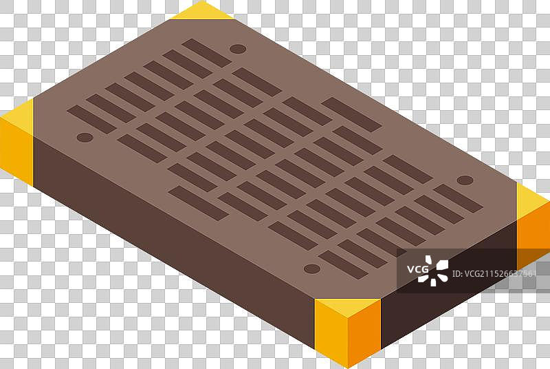 保护排水系统的矩形金属格栅图片素材