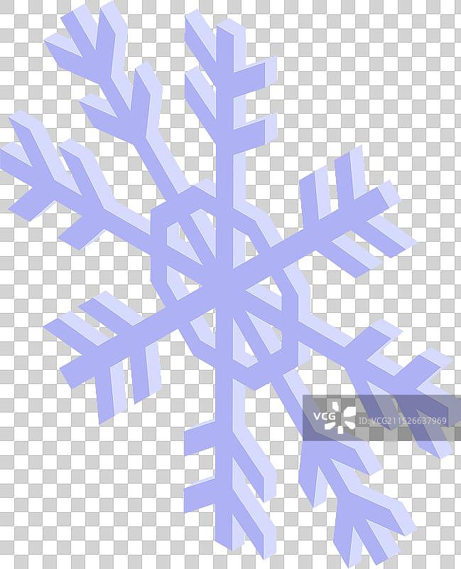雪花等距图标冬季图片素材