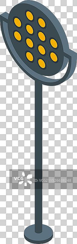 照亮地板的圆形聚光灯图片素材