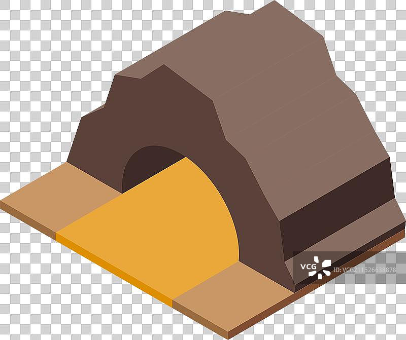 岩层下的矿井隧道图片素材