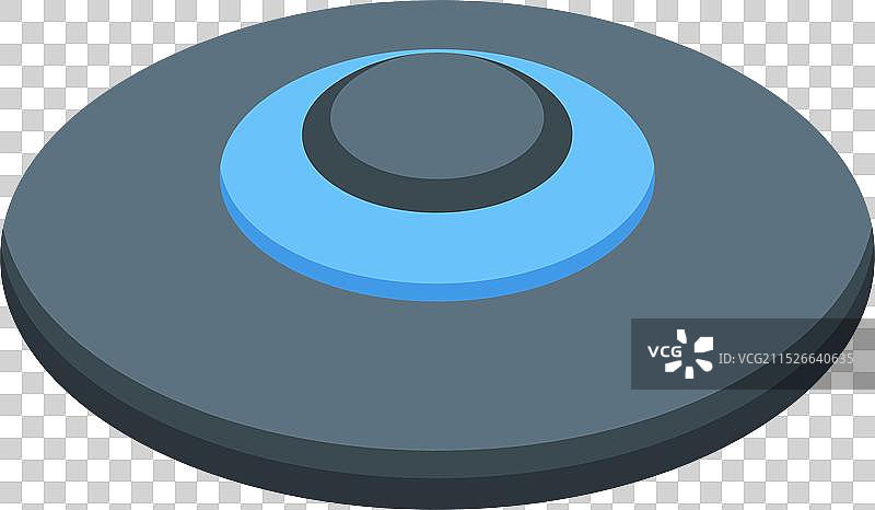 发出蓝光的外星飞船正在飞行图片素材