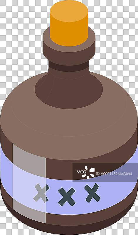 装有海盗毒药的棕色玻璃瓶图片素材