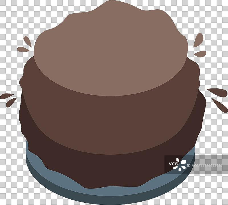 融化巧克力的巧克力蛋糕图片素材