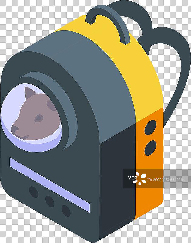 便携式生命保障舱里的太空狗图片素材