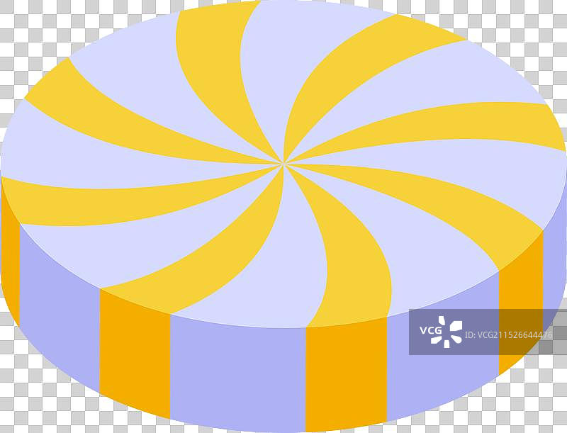 漩涡状黄色和紫色圆形糖果图片素材