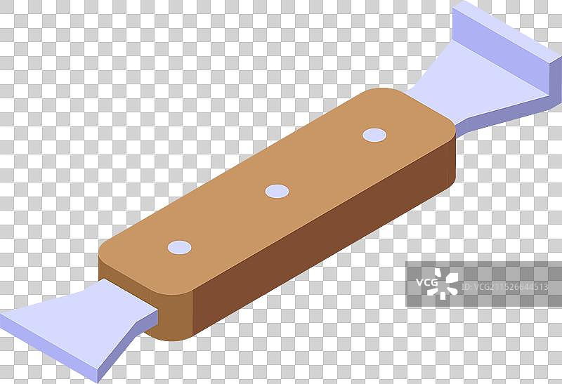 带木柄的建筑泥刀图片素材
