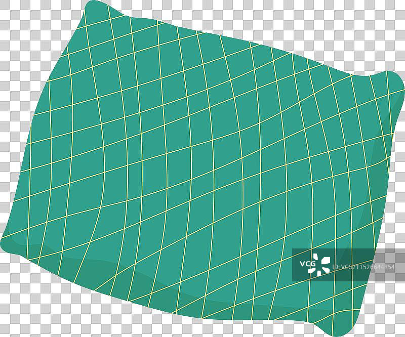 绿色格子毯，白色背景图片素材