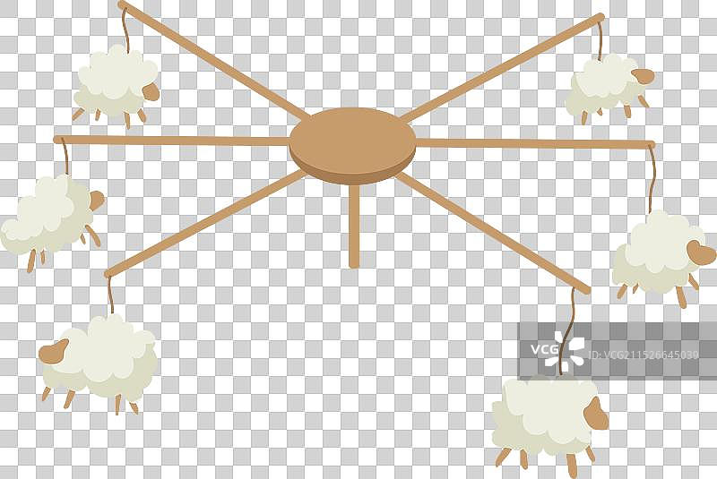 线条连接的简易绵羊图案图片素材