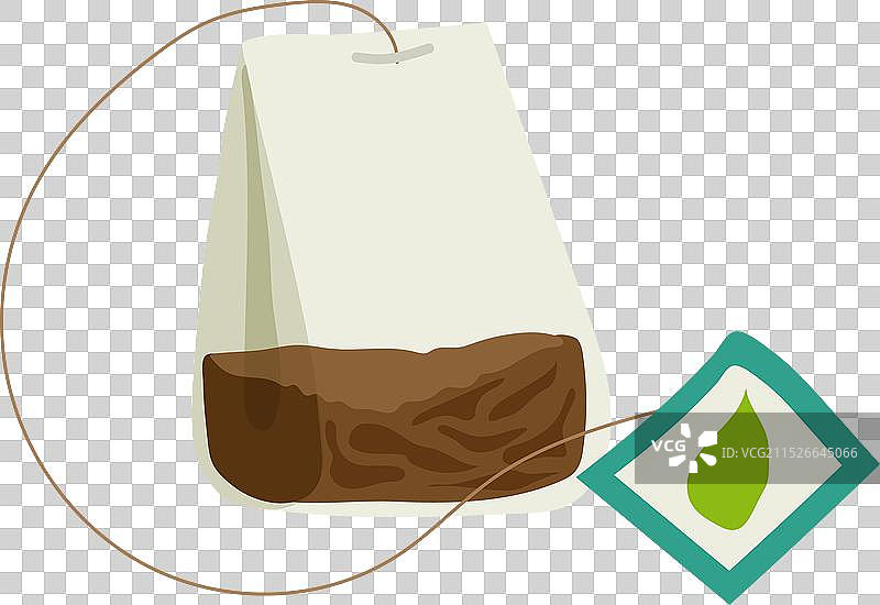 带绿色标签的茶包图片素材