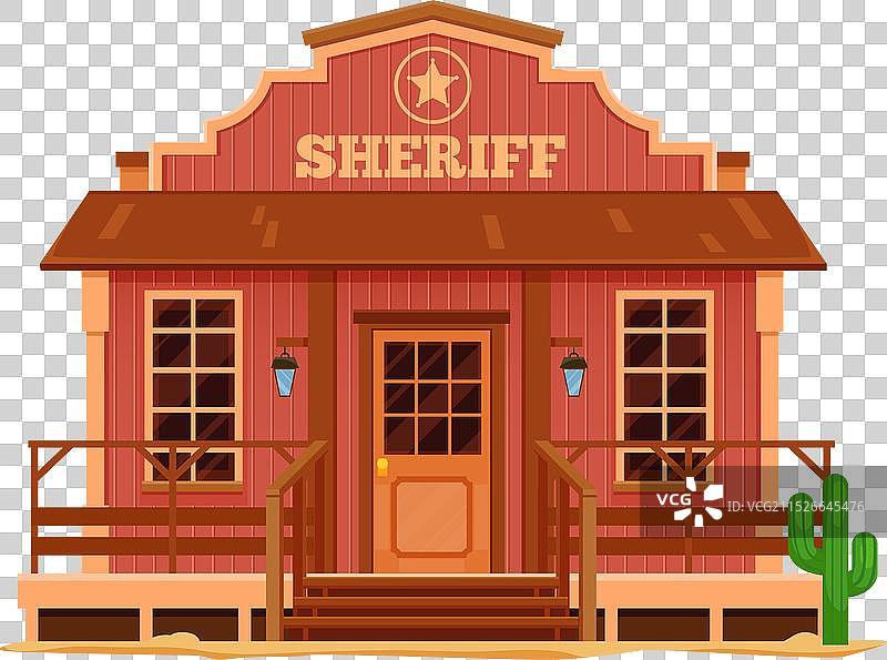 西部荒野小镇警长办公室建筑图片素材