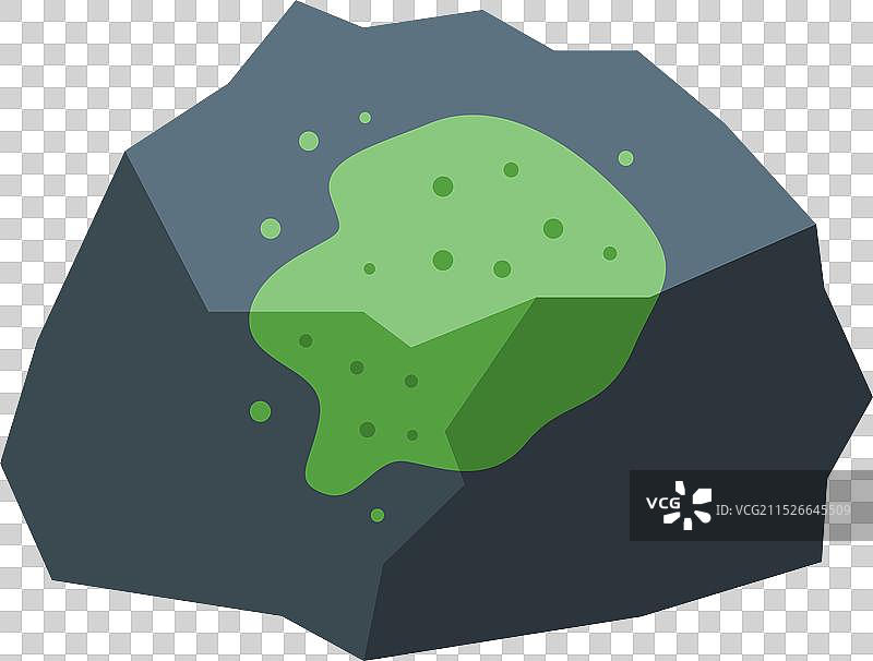 岩石上生长的绿色地衣生物图片素材