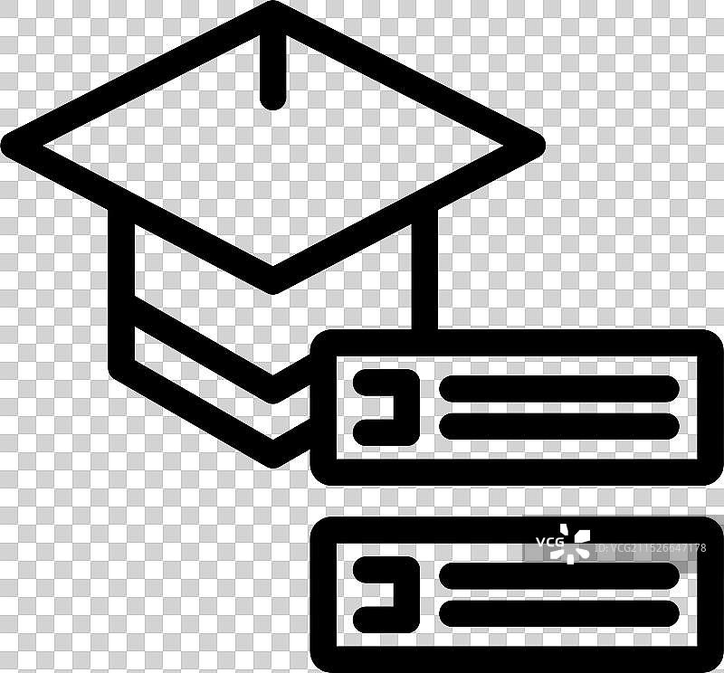 漂浮在两笔学生贷款上的毕业帽图片素材