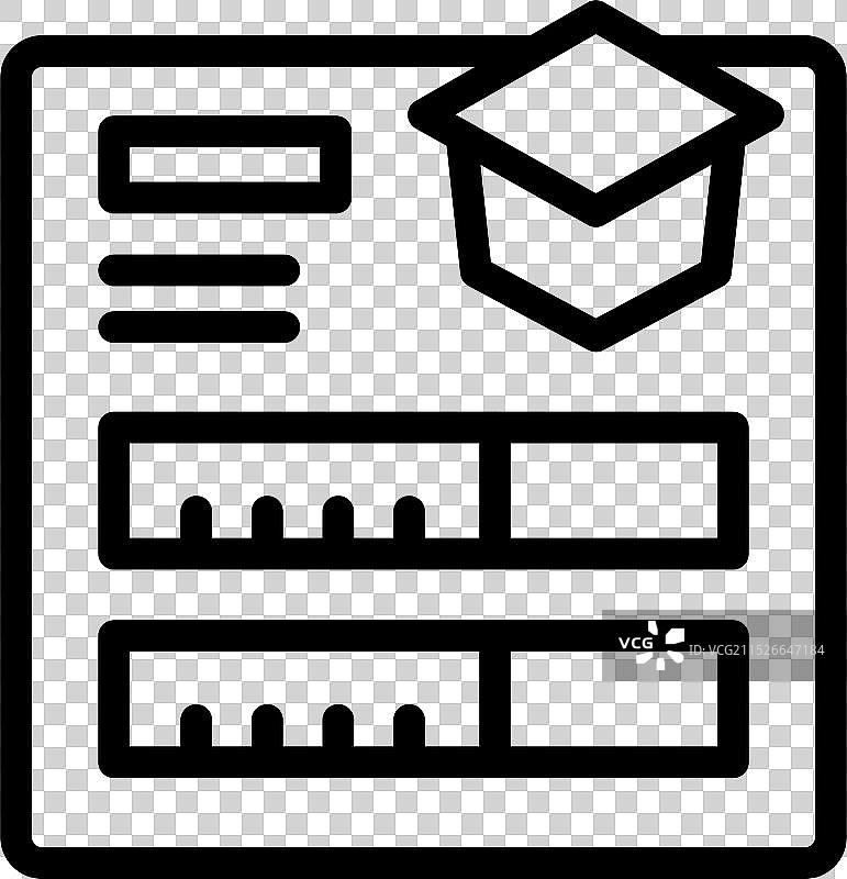 覆盖学生贷款的毕业帽图标图片素材