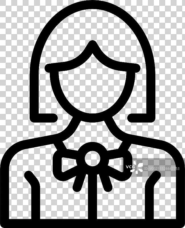 身着正装和领结的女商人图片素材