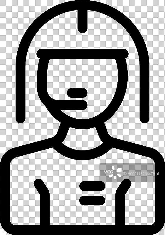 佩戴耳机的女性客服图片素材