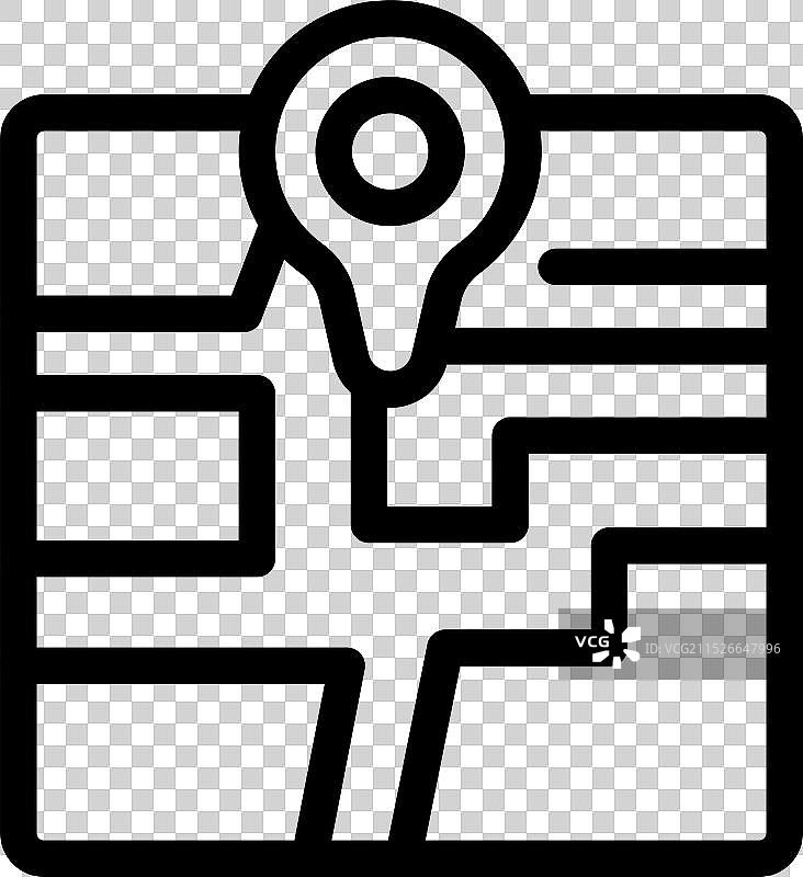 定位图钉指向城市地图上的目的地图片素材