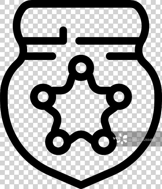 代表星星形状的警徽图片素材