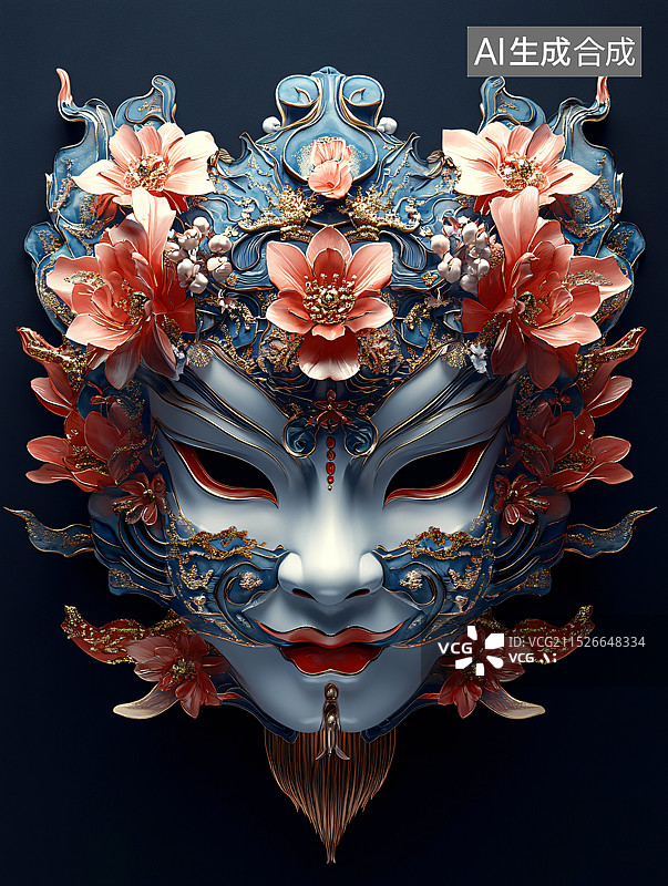 【AI数字艺术】面具艺术戏剧歌剧面具傩面具图片素材