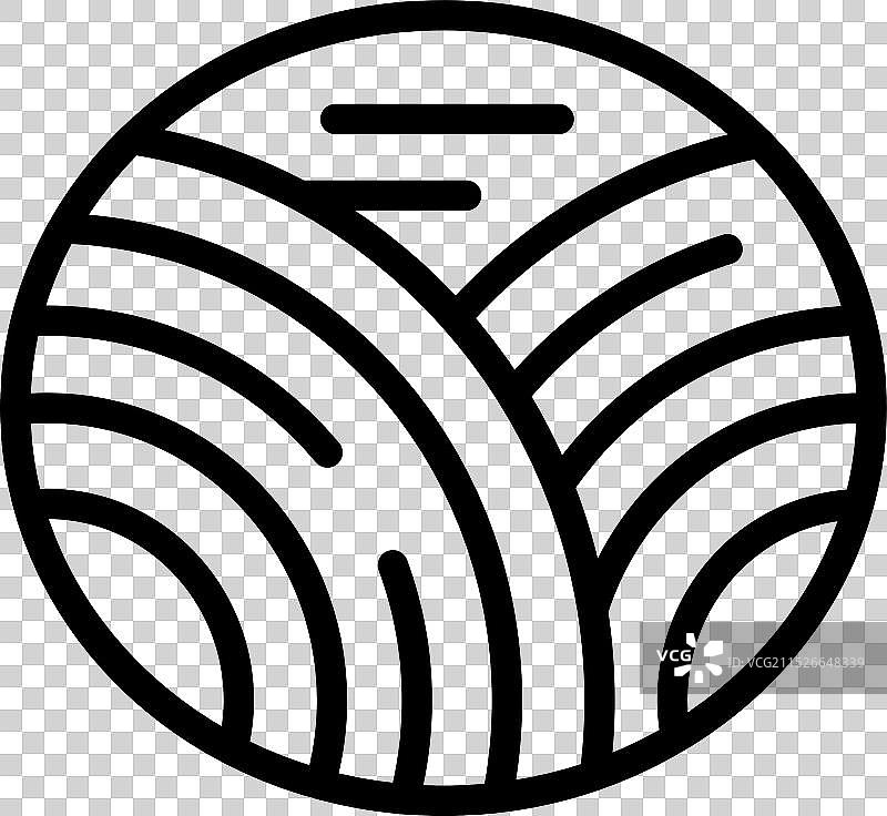 耕地农业圆形图标图片素材