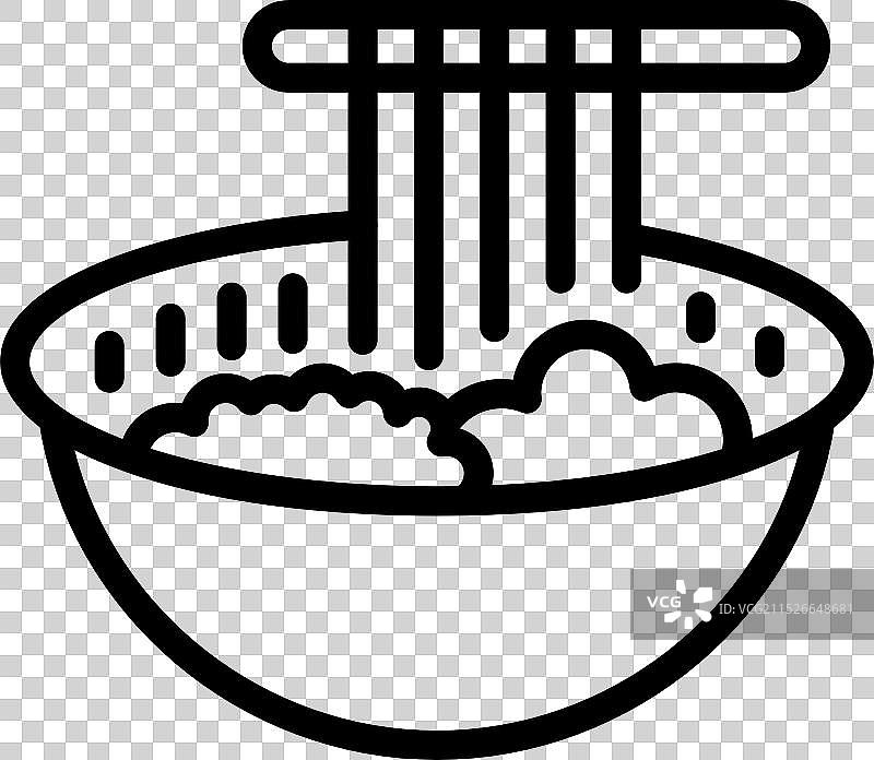 用筷子沥水的面条碗图标图片素材