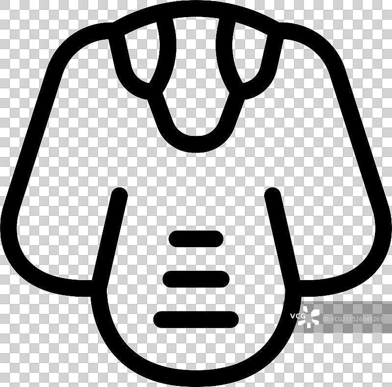 现代防弹背心图标，显示三个等级图片素材