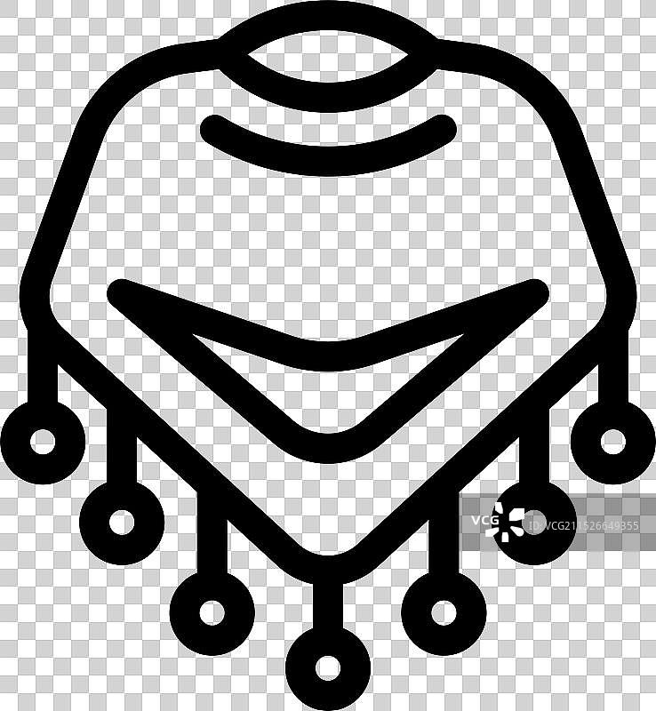 阿拉伯传统服饰线条图标设计图片素材