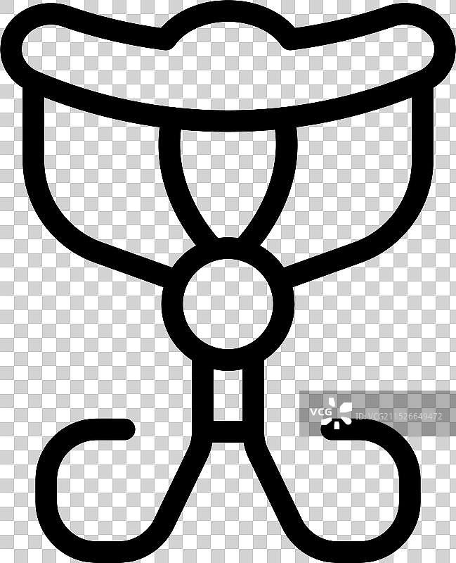 颈托线性图标图片素材