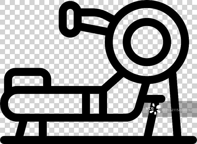 健身器材图标：坐姿划船机图片素材