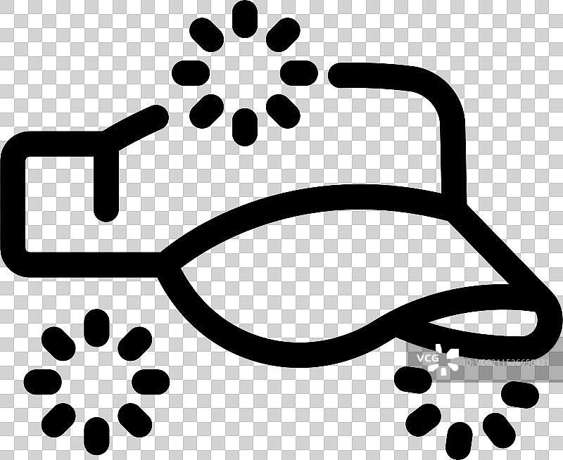 闪耀着圆形光芒的棒球帽图片素材