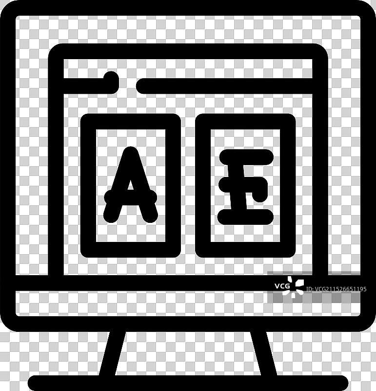 展示字体和符号的在线排版课程图片素材