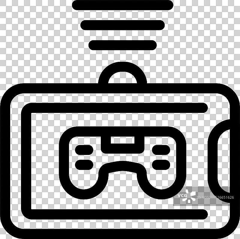 带游戏手柄的移动游戏平台Logo图片素材