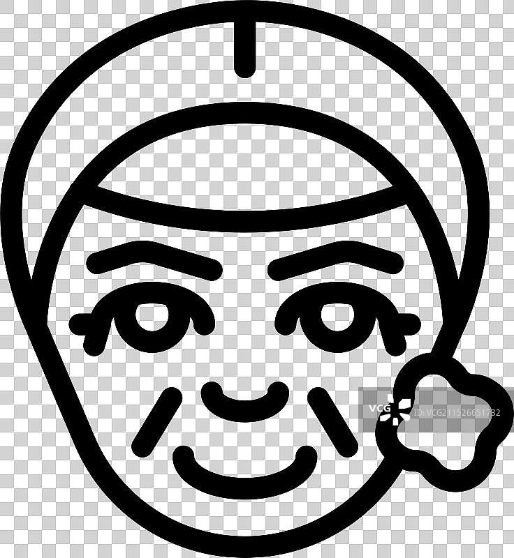 年长的女人涂抹抗衰老霜图片素材