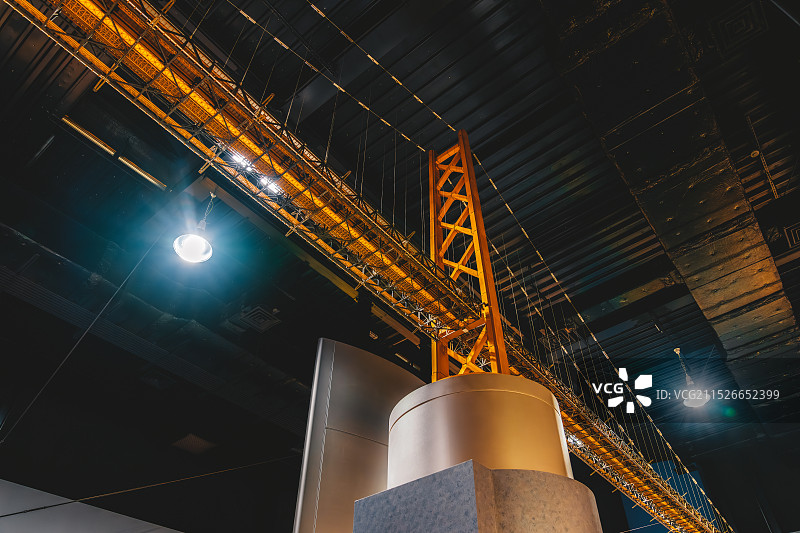 霓虹国，兵库县，神户市，淡路岛，跨海大桥，明石海峡大桥Akashi Kaikyo Bridge，模型图片素材