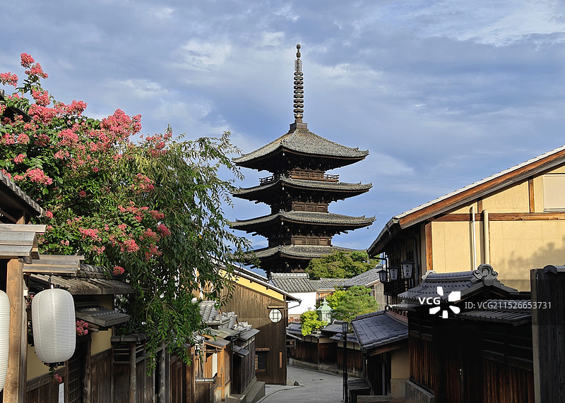 日本京都三年坂八重塔图片素材