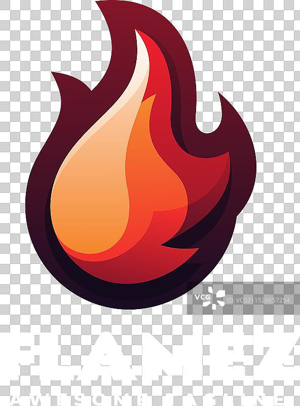 火焰渐变彩色风格标志图片素材