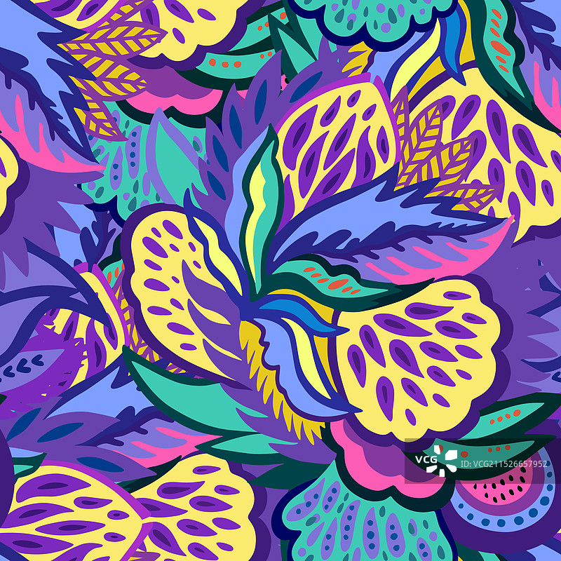 明亮迷幻彩色无缝图案图片素材